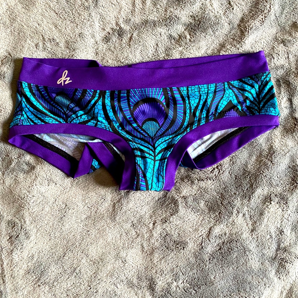 Purple and Blue Scrunch Butt Pole Dance Shorts